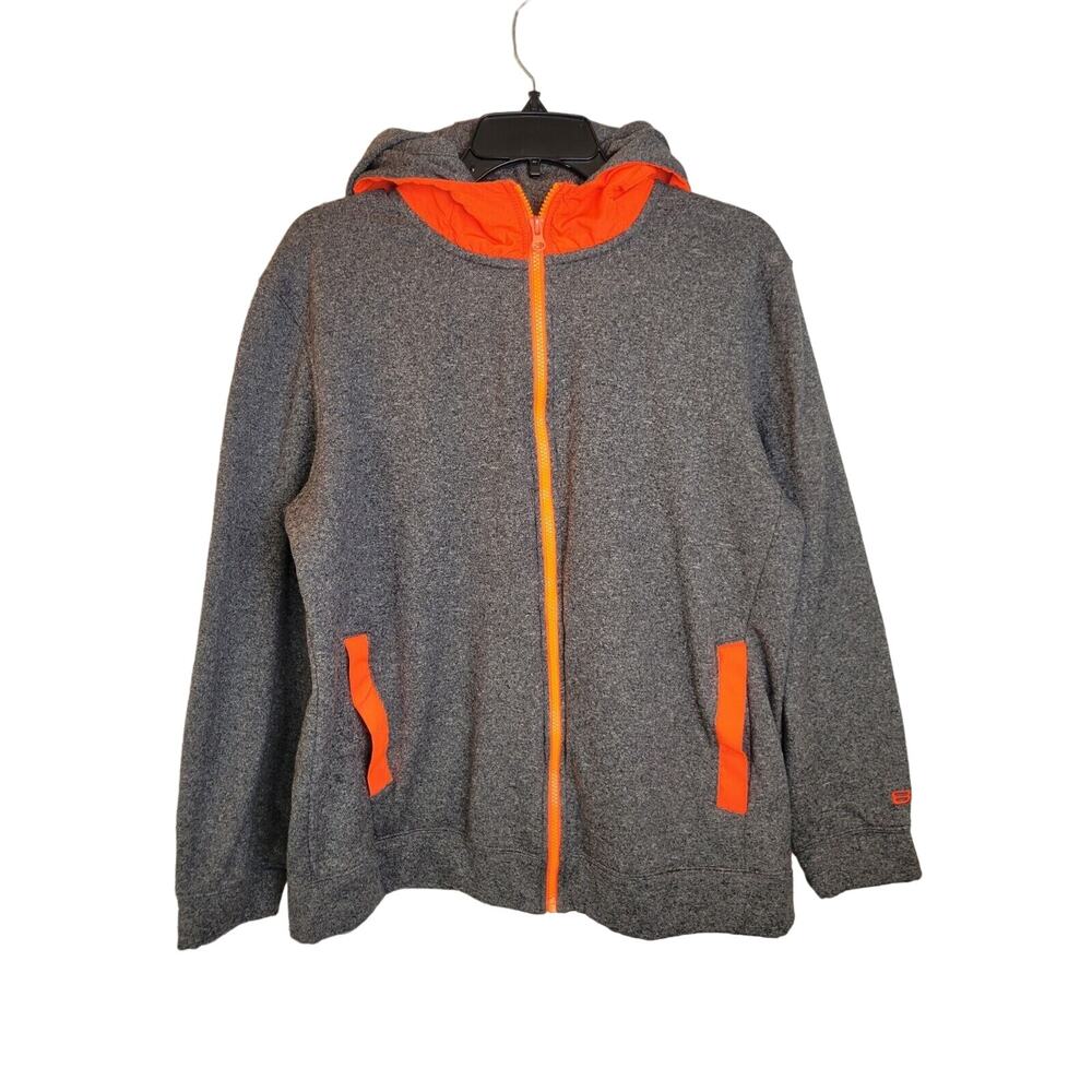Layer 8 Gray Qwick-Dry Full Zip Long Sleeve Hoodie Sweatshirt Men's Size Medium